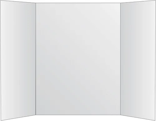 Vista 9 de Royal Brites Tablero de exhibición de proyectos corrugado de tres pliegues de 1 capa, 36 x 48 pulgadas, tableros de exhibición de exposiciones
