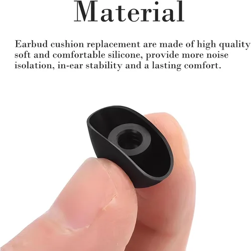 Vista 5 de 6 pares de puntas negras de repuesto de silicona S/M/L para Galaxy Buds 2 Pro, compatibles con Samsung Galaxy Buds 2 Pro