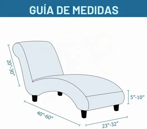 Vista 2 de H.VERSAILTEX Funda para Chaise Lounge de Interior de Terciopelo Funda Deslizable para Chaise de Alta Elasticidad Funda para Silla Lounge Funda
