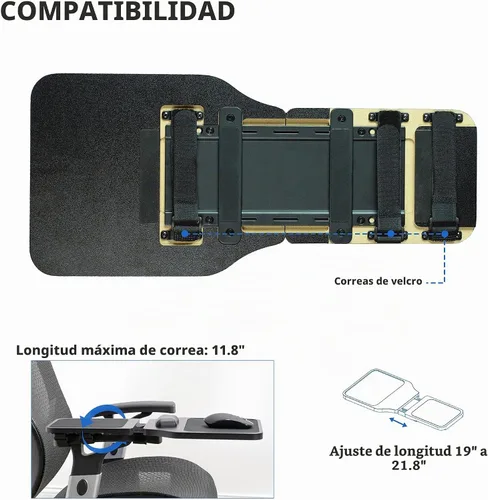 Vista 5 de VIVO - Alfombrilla para mouse con reposabrazos, de madera, color negro