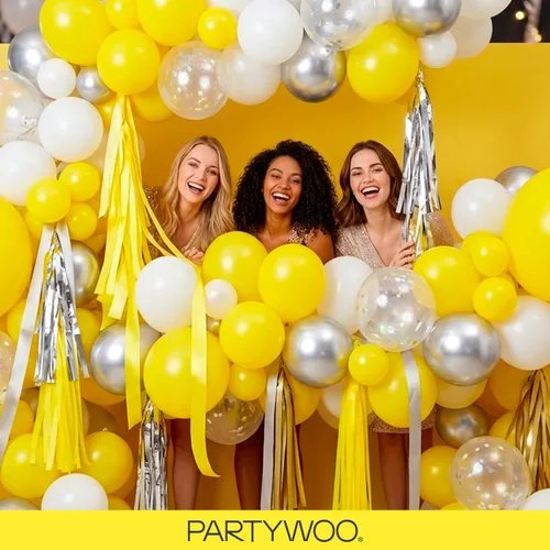 Vista 351 de PartyWoo 50 globos de látex color piel albaricoque, globos de helio boho de Albaricoque-f05