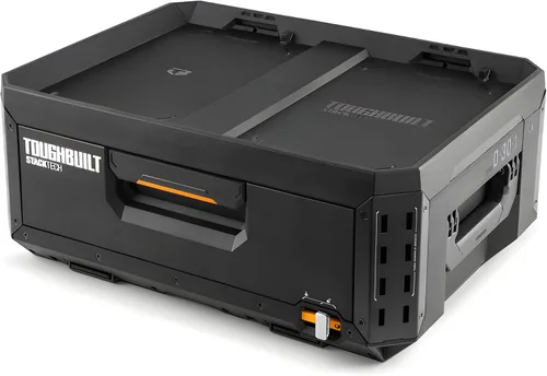 Vista 13 de ToughBuilt StackTech Caja de Herramientas Compacta Organizador con Cerradura con Bandeja Extraíble