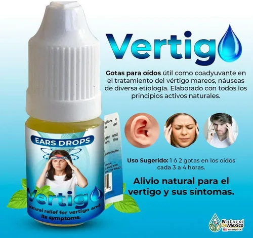 Vista 2 de Gotas para Oidos para el tratamiento Vértigo 100% Natural, mareos, náuseas