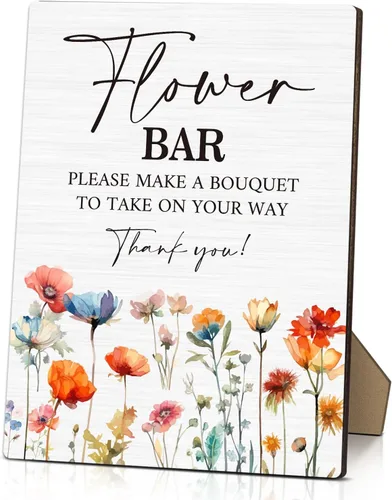 Vista 8 de Letrero de madera con soporte, letrero de mesa de 8 x 11 pulgadas para ceremonia y recepción, letrero de cámara de boda, suministros de decoración