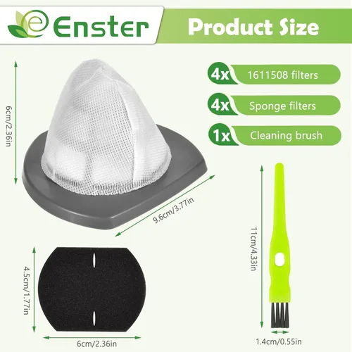 Vista 4 de Paquete de 4 filtros de repuesto 2033 compatibles con aspiradora Bissell Featherweight Stick sin bolsa 20331, 20333, 20334, 20336, 20339, 2033M, 4