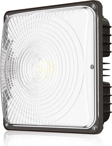 Vista 10 de CINOTON 80W luces de dosel LED 11200LM, luces LED comerciales para tienda 120Vac, luz LED de alta bahía al aire libre IP65 impermeable para techo