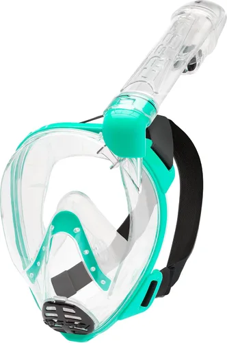 Vista 13 de Cressi Máscara facial completa para esnórquel para adultos, vista amplia y clara, sistema antivaho y fácil respiración, Baron: diseñada en Italia