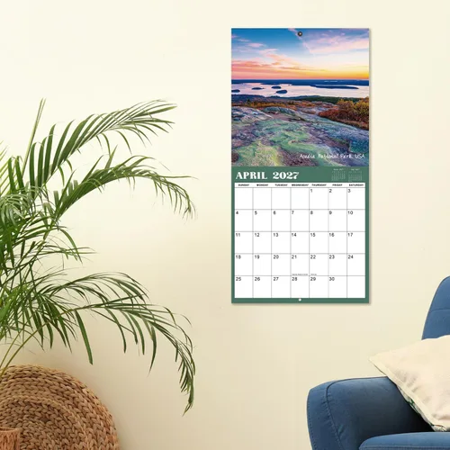 Vista 9 de Calendario 2026 – enero 2026 – diciembre 2026, calendario de pared 2026, calendario mensual 2026, 12 x 24 pulgadas (abierto), calendario de pared