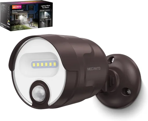 Vista 12 de Luz de sensor de movimiento recargable USB para exteriores, batería incorporada de 4000 mAh, foco de 600 lúmenes, luz de pared inalámbrica