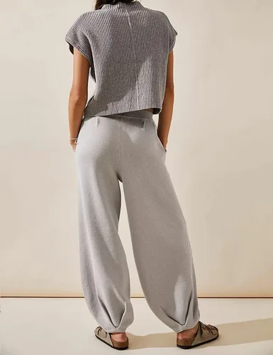 Vista 5 de Peaceglad Suéter de punto con cuello alto falso para mujer, sin mangas, casual, moderno, acanalado, sin botones, para verano