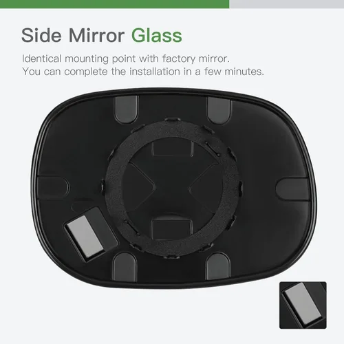 Vista 5 de SCITOO Espejo retrovisor lateral de cristal para conductor, espejo lateral izquierdo, apto para 1997-2000 para Dodge DAKOTA 1998-2002 para DURANGO