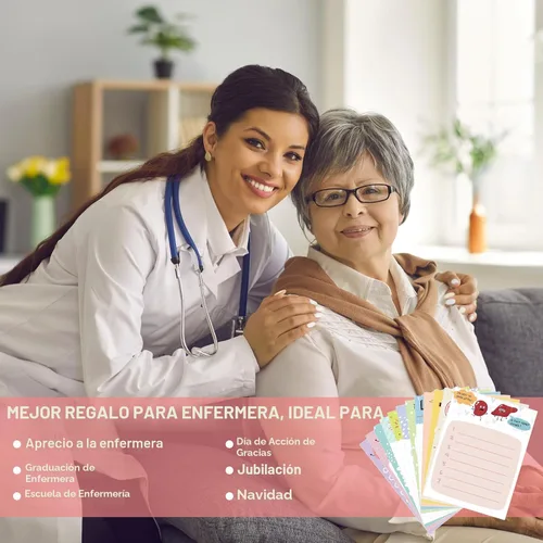 Vista 7 de Jetec 12 blocs de notas para enfermeras de 3 x 4 pulgadas, divertidos blocs de notas con juegos de palabras de apreciación de enfermería, bloc