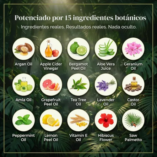 Vista 4 de PURA D'OR Champú Thin2Thick de vinagre de sidra de manzana, biotina, aceite de ricino para reducir el encrespamiento, puntas abiertas, aclarar