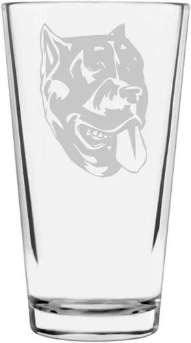 Vista 140 de Podenco Canario - Vaso de pinta de 16 onzas con temática de perro personalizado