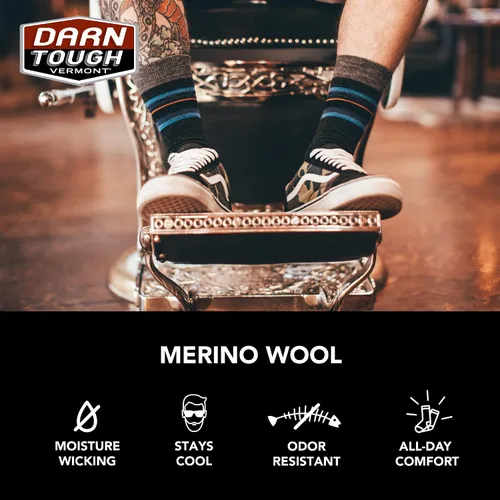 Vista 5 de Darn Tough Prep Step Crew - Calcetines ligeros con cojín para hombre (estilo 6100)