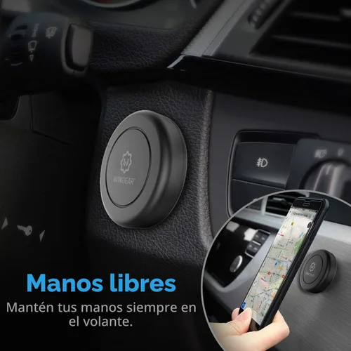 Vista 2 de WizGear soporte magnético plano para el tablero del auto, para teléfonos celulares y tabletas mini con tecnología de adhesión rápida - Extra delgado
