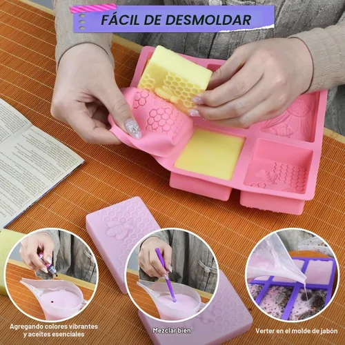 Vista 3 de Artcome Kit de fabricación de jabón de bricolaje – Moldes, herramientas de medición y embalaje para jabones hechos a mano – Herramientas