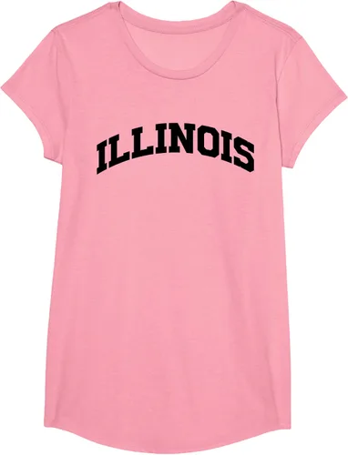 Vista 77 de Illinois Gift - Camiseta de diseño deportivo con texto universitario, gris, S