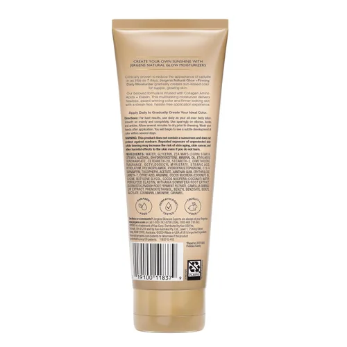 Vista 12 de Jergens Natural Glow +Loción corporal autobronceadora reafirmante, tono de piel claro a medio, hidratante bronceador sin sol con colágeno