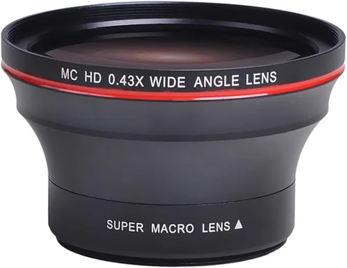 Vista 3 de Lente gran angular HD profesional de 2.047 in 0.43x con porción macro para cámaras DSLR Nikon D7100 D7000 D5500 D5300 D5200 D5100 D3300 D3200 D3100