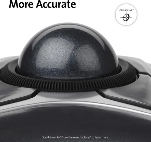 Vista 3 de Kensington Expert mouse con rueda de desplazamiento, Negro Plata