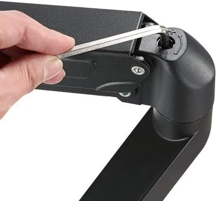 Vista 5 de Soporte de escritorio para monitor, altura ajustable, con resorte de gas asistido de movimiento completo, fácil acceso, capacidad para pantallas