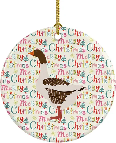 Vista 122 de Caroline's Treasures Adorno de cerámica de avestruz común para árbol de Navidad, decoración colgante para el hogar, Navidad, vacaciones, fiesta