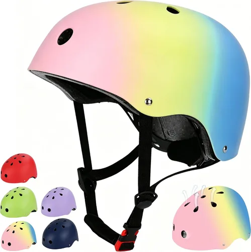 Vista 10 de Casco de bicicleta para niños, casco para niños y niñas de 1-3/2-4/3-5/5-8/8-14 años, ajuste ajustable y ligero, seguridad multideportiva