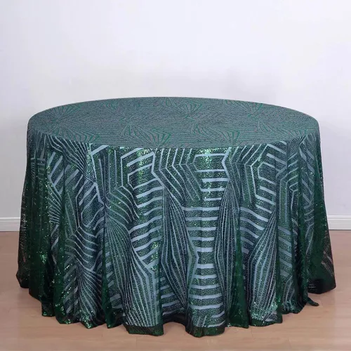 Vista 11 de Efavormart - Mesa cuadrada de tul geométrico con lentejuelas doradas brillantes de 72 pulgadas Dorado