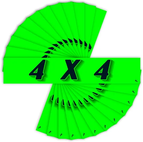 Vista 17 de Versa-Tags Adhesivos para parabrisas de 3ª fila, verde chartreuse, paquete de 12 Measuring 14.5 inches by 2.75 inches, High-Visibility Display, Made