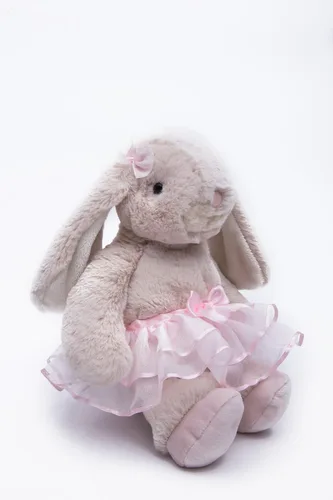 Vista 6 de DILLY DUDU Muñeca de conejo de peluche de bailarina/ballet de 10 pulgadas (Rosa)