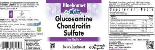 Vista 2 de BlueBonnet Suplemento de sulfato de condroitina de glucosamina, 60