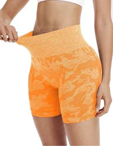 Vista 3 de YEOREO pantalones de camuflaje sin costuras para mujer, cintura alta, gimnasio, yoga, entrenamiento