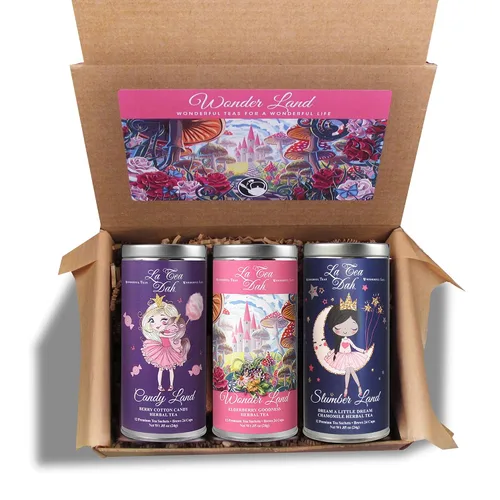 Vista 7 de Tés para niños de flores de manzana dulce de La Tea Dah, Té de Rooibos y canela de manzana para niños, sin cafeína, tés afrutados para pequeñas