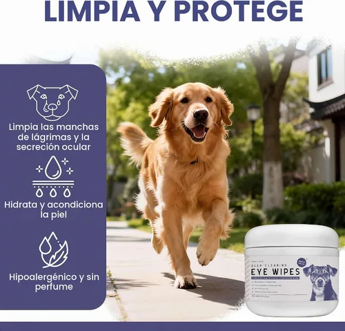 Vista 3 de Toallitas de limpieza profunda para ojos de perro, 100 almohadillas