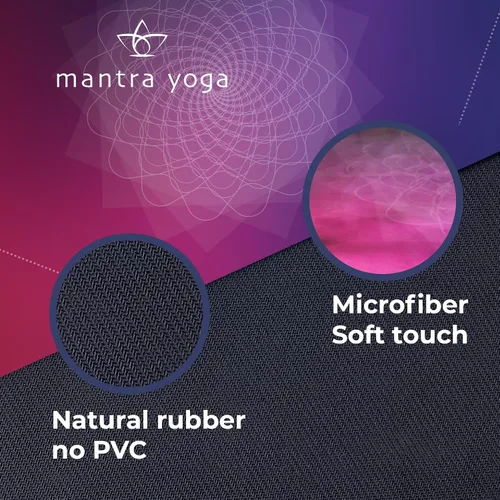 Vista 5 de Mantra Yoga Travel PRO 1.5mm con almohadilla para las rodillas - Esterilla plegable para fitness y ejercicio con bolsa Ligera, compacta