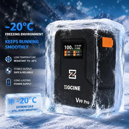 Vista 15 de ZGCINE V Mount Battery V99 Pro Airline-Safe 1.5H Carga completa con PD100W