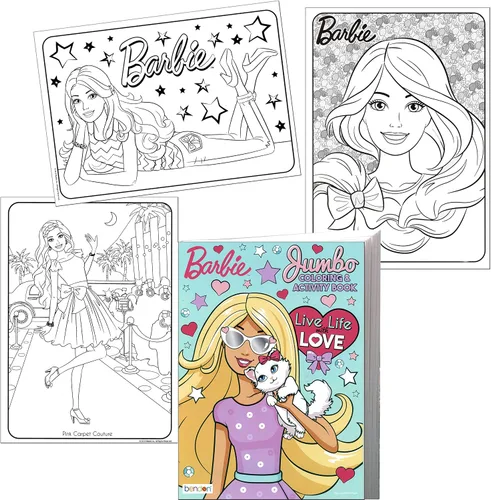 Vista 2 de Lazy Days Barbie Live Life with Love - Libro para colorear y actividades - 96 páginas