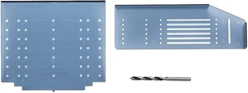Vista 5 de Ravinte - Kit de plantillas de instalación de herrajes para cajones de puerta de gabinete, pequeño, 1 paquete Broca incluida, diseño de plantilla