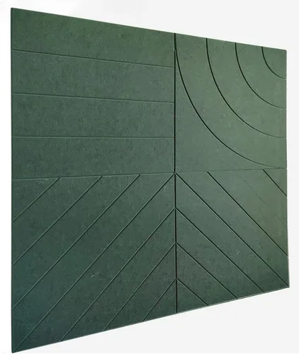 Vista 34 de Paneles acústicos cuadrados de 11.18 pulgadas, paquete de 12 paneles de pared que absorben el sonido, azulejos decorativos de fieltro insonorizados