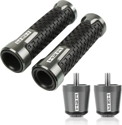 Vista 10 de SCUUBE Handlebar Plug for Kawasaki H2 H2R 2015-2016 Motorcycle Handlebar Hand Grips Anti Skid Handle Bar Cap Ends Plug CNC Aluminum Accessories Black