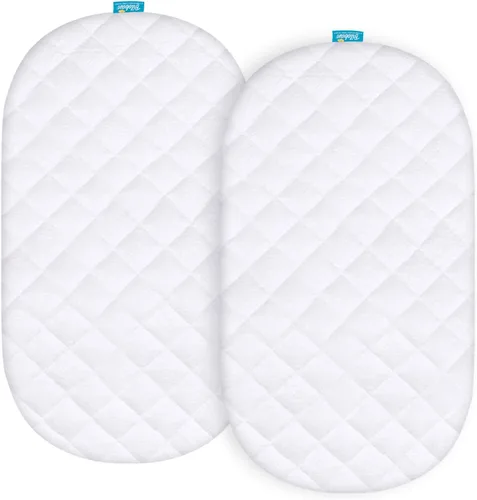 Vista 10 de Funda de colchón para moisés compatible con Halo Moisés giratorio, Glide, Serie Premiere & Luxe Sleeper, protector de colchón impermeable, paquete