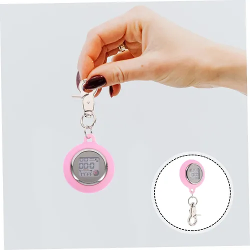 Vista 5 de Mikikit 2 unids cronómetro de bolsillo broche de entrenamiento luminoso partido árbitro mini cubierta temporizador temporizador digital deportes