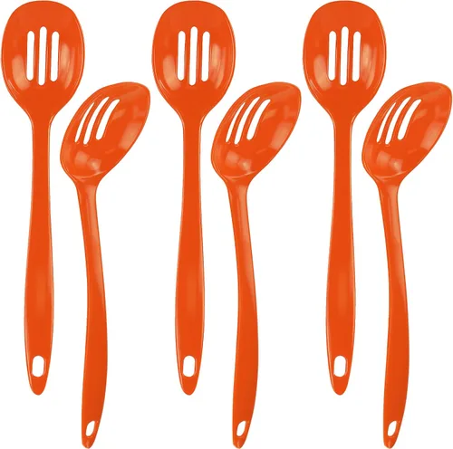 Vista 18 de Reston Lloyd Cuchara ranurada de melamina utensilio de cocina de alta calidad con mango ergonómico resistente al calor, plástico duradero sin BPA