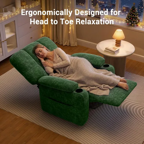 Vista 7 de Amada - Silla reclinable eléctrica sincronizada para adultos Verde