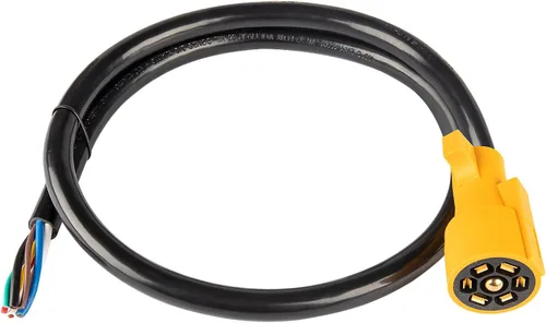 Vista 8 de MECMO - Arnés de cableado de remolque de 7 pines de 4 pies de reemplazo para RV con hoja de remolque de 7 vías resistente con conector de extremo