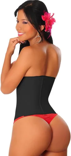 Vista 2 de Salome 315-1 - Fajas colombianas Cinturilla Reductora para Adelgazar cintura (negro, 2XL)