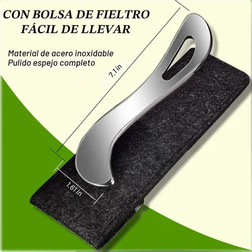 Vista 4 de BYYDDIY Herramienta de raspado muscular de acero inoxidable Gua Sha, herramientas de masaje de raspado, herramienta para tejido cicatricial