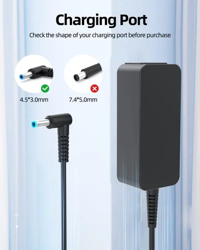 Vista 2 de Superer Cargador modelo de 45 W apto para HP Pavlion x360 15 15-dw 15-dy 15-db 15-ef 15-dx 15-da 15-ay 15-ba 15-bw 15-f 15-u 15-bs 15-af 15-au 15-eh