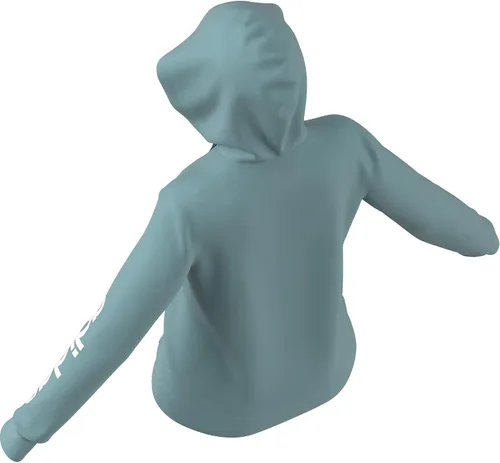 Vista 5 de adidas Sudadera con capucha y cremallera completa con logotipo esencial para Negro-blanco